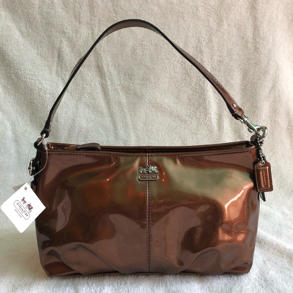 Coach Madison Patent  Copper Handbag